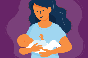 Miniatura de un bebé en salud materna