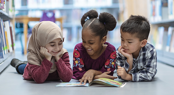 Kids reading books