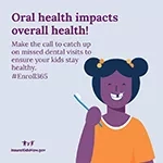 Imagen de Twitter: “Cuidados perdidos – Salud bucal”, en inglés (ilustrado)