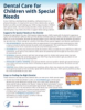 Hoja de datos: Atención dental para niños con necesidades especiales, en inglés (PDF, 243.11 KB)